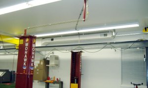 Mohawk Lift shown installed with low ceiling Mohawk Lift shown installed with low ceiling