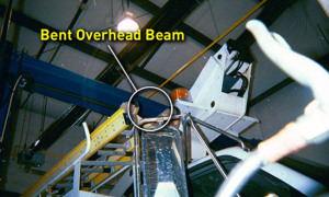 Competitor Bent overhead beam Competitor Bent overhead beam