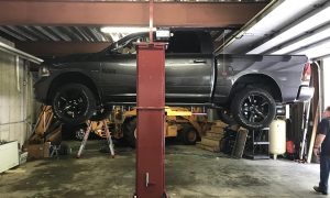 Mohawk Lift shown installed with low ceiling Mohawk Lift shown installed with low ceiling