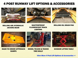 4 Post Runway Lift Options & Accessories
