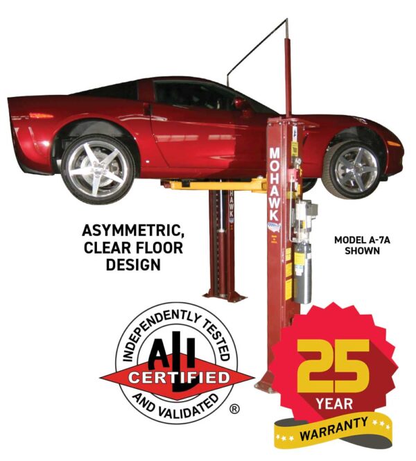 Model A7: Asymmetric 2 Post Automotive Lift