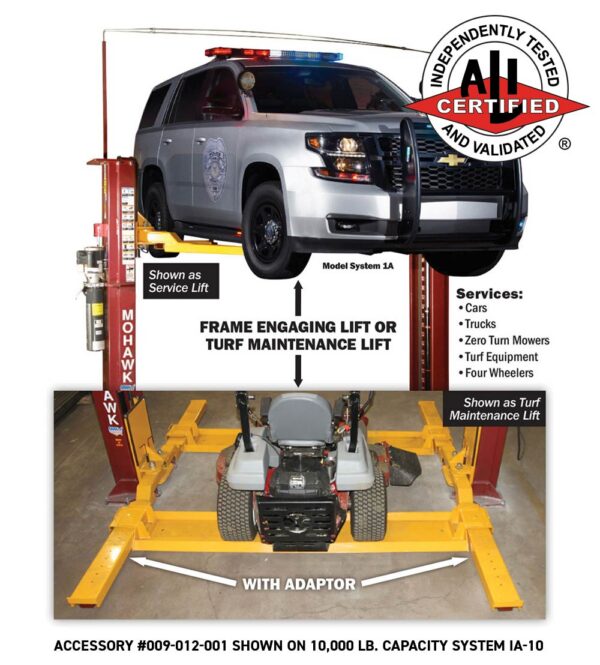Turf Maintenance Equipment & Auto Service Lift